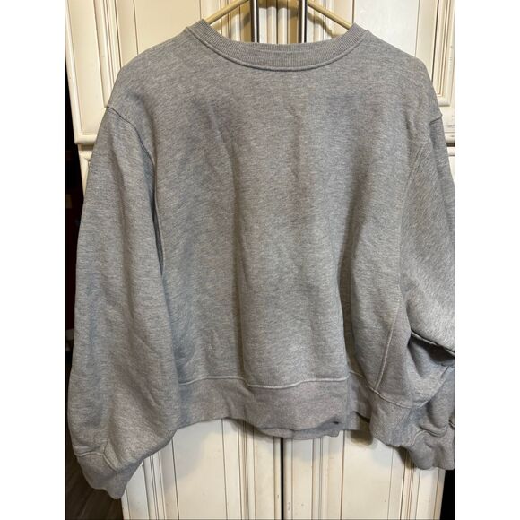 Frankie Shop Women's Crew Neck Oversized Pullover Sweatshirt Gray Medium - Picture 7 of 8